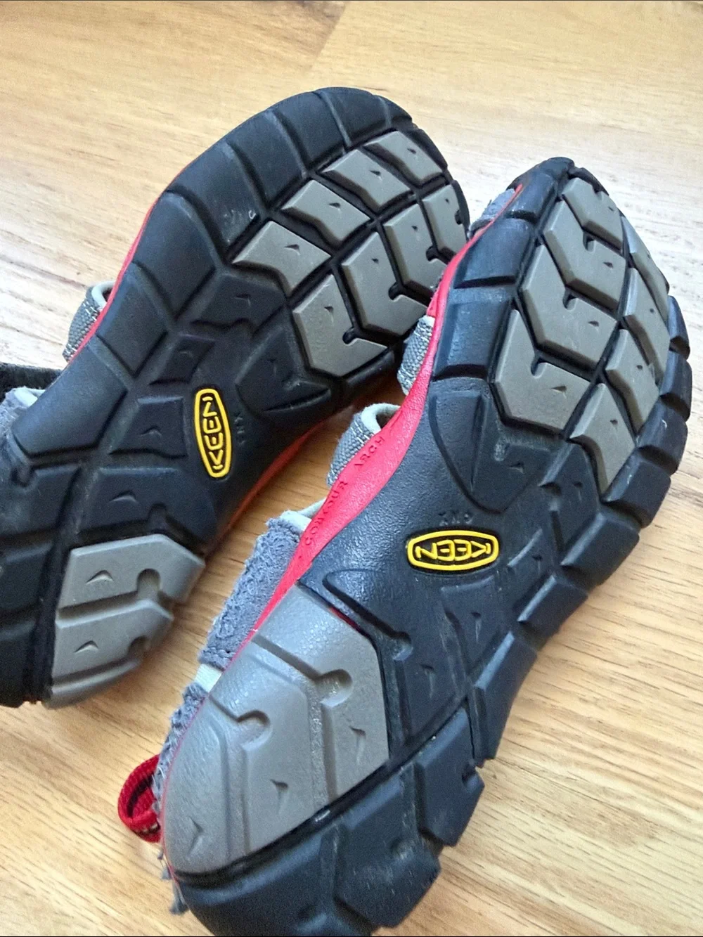 Keen Kids Gray and Red Water Shoes